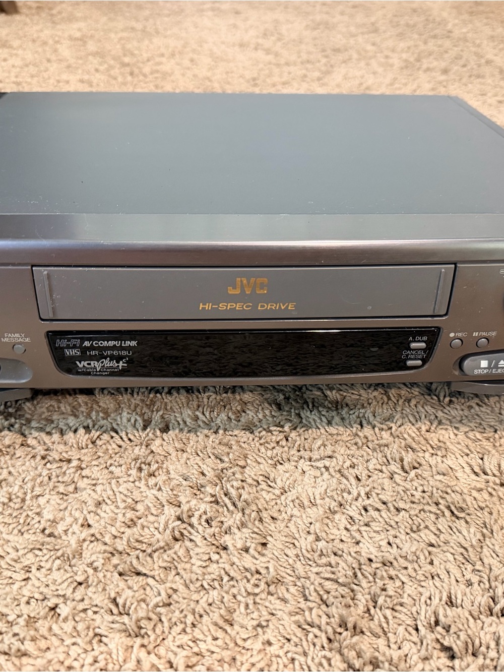 JVC Model HR-VP618U HI Spec Drive VCR Player Tested Working